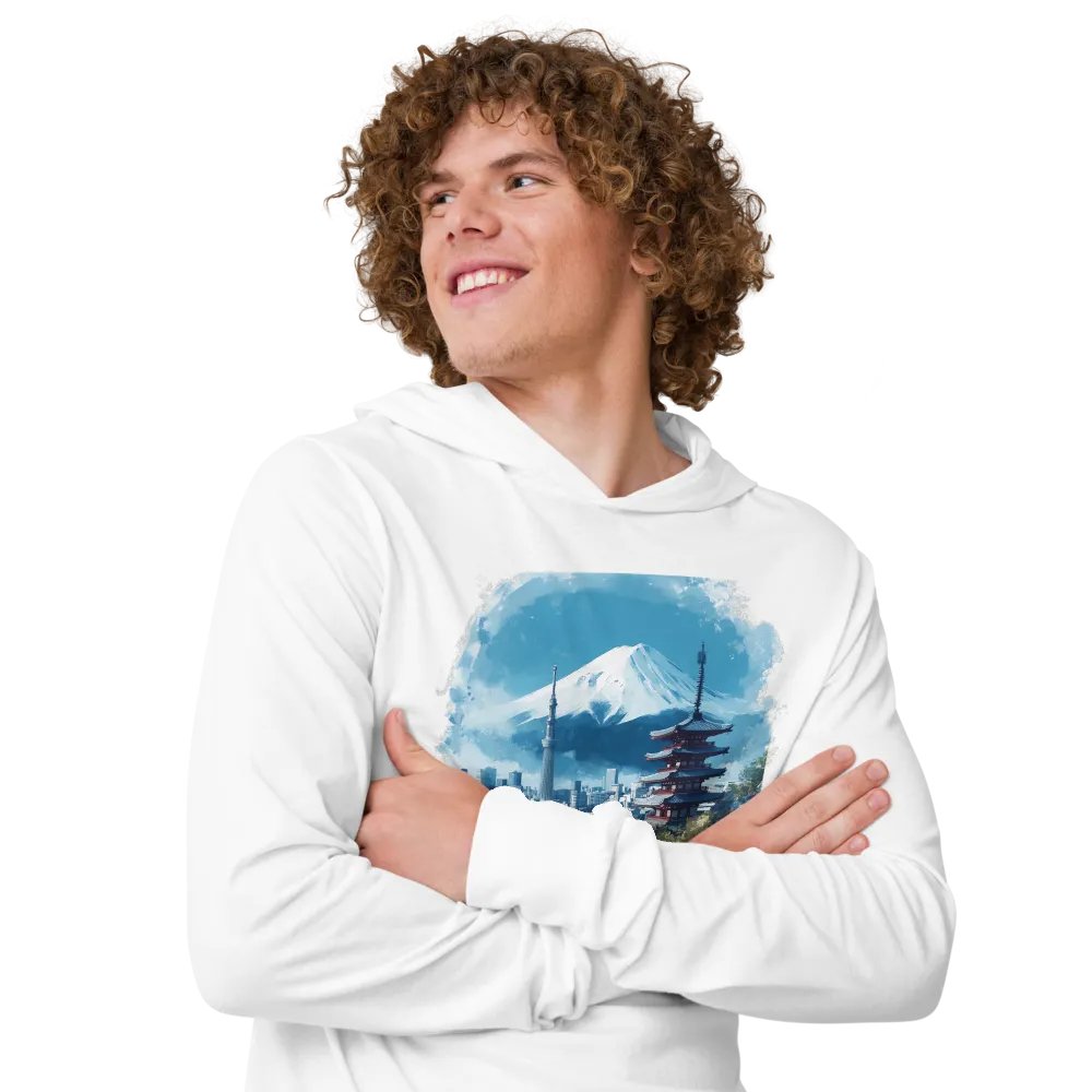 Tokyo Skyline Hooded Tee – Mount Fuji & City Vibes product image (1)