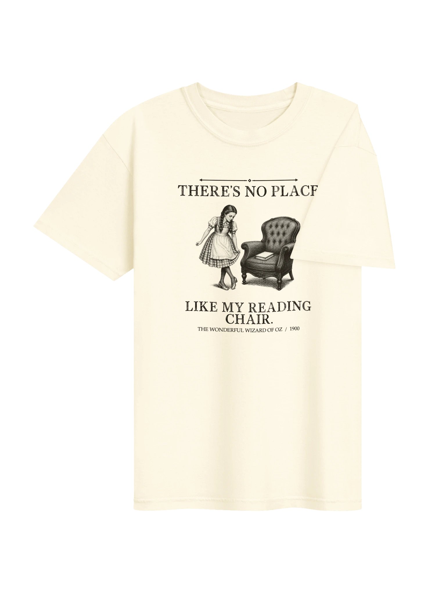 There S No Place Like Reading Chair -- The Wonderful Wizard of Oz Tee (Light) product image (13)