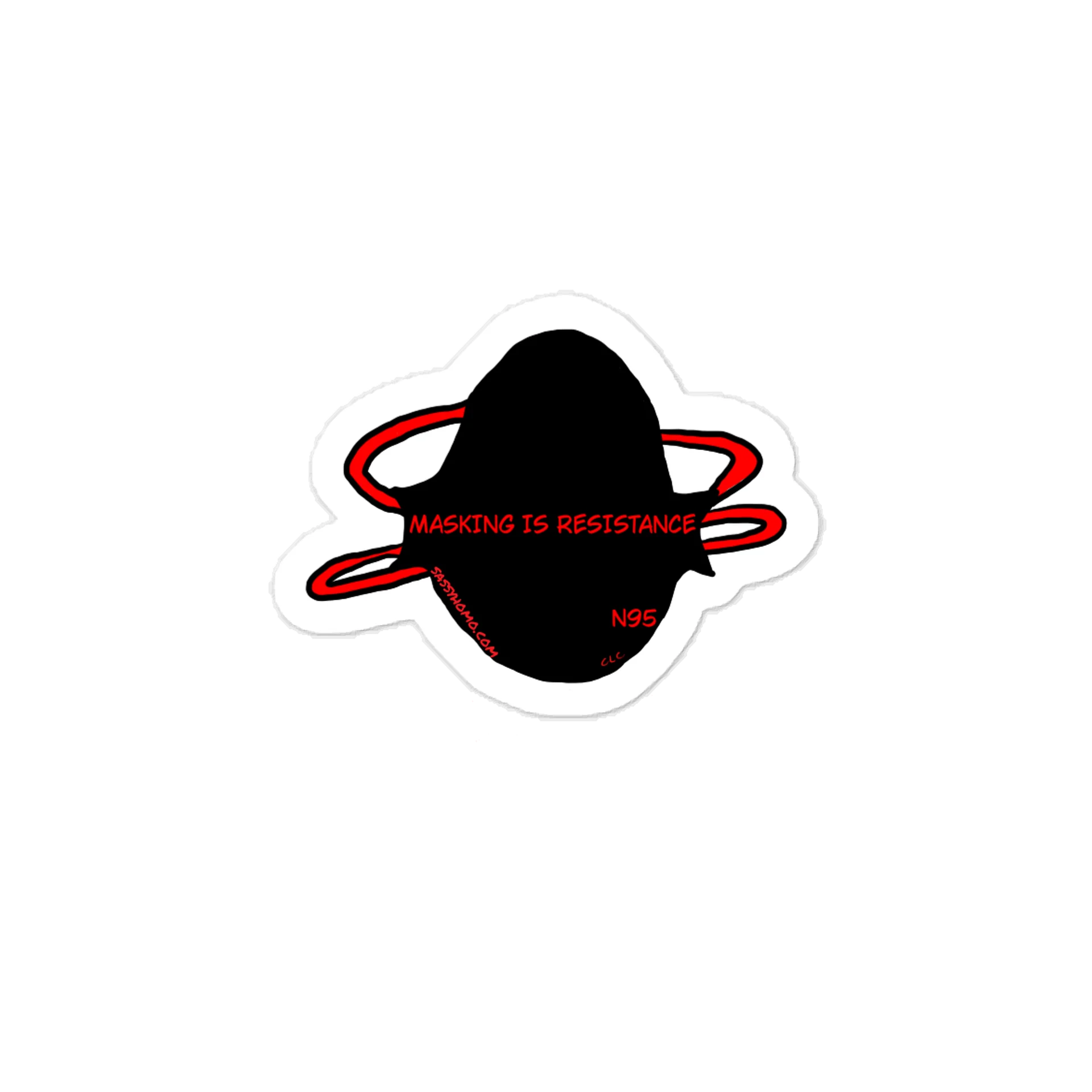 Masking Is Resistance Die Cut sticker product image (1)