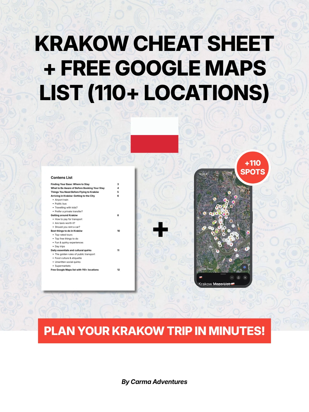 Krakow Cheat Sheet + Free Google Maps List (110+ LOCATIONS) product image (1)