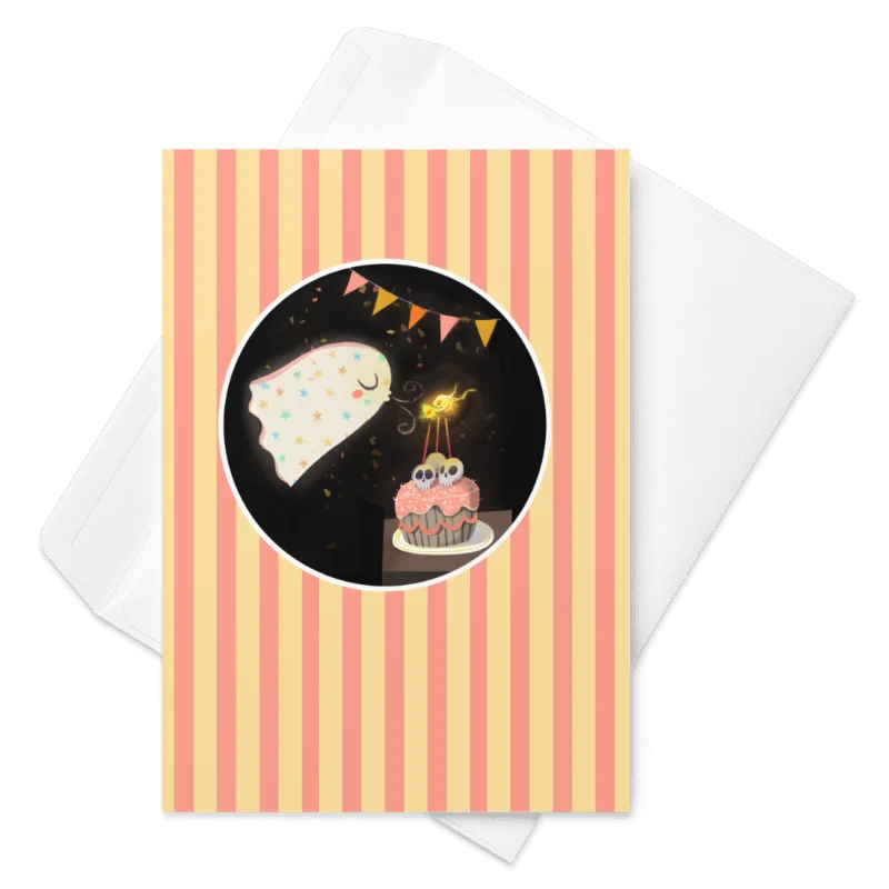 Little Ghost Birthday Cake - Greeting Card product image (6)
