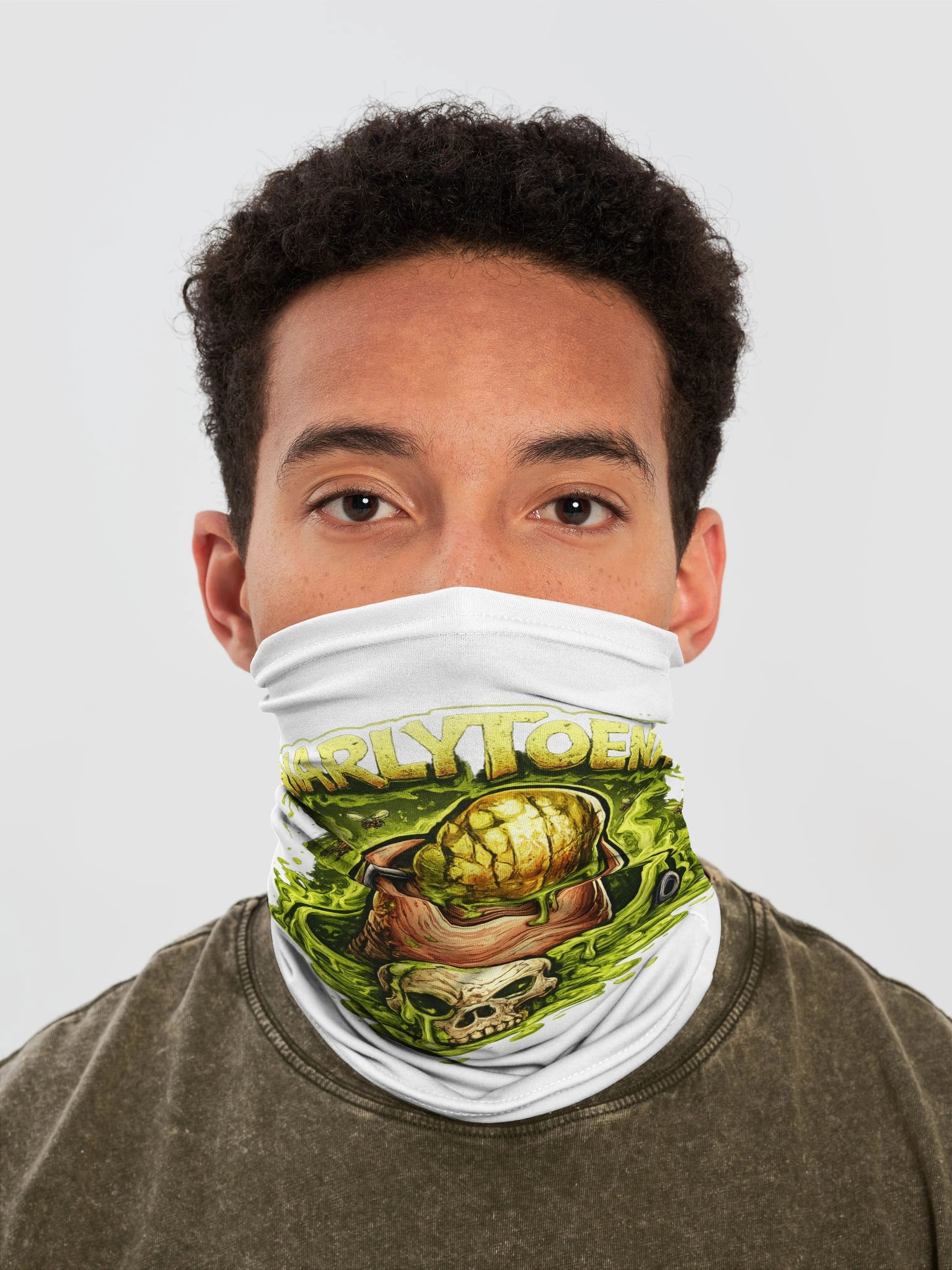 GnarlyToenail Slime Skull Neck Gaiter product image (1)