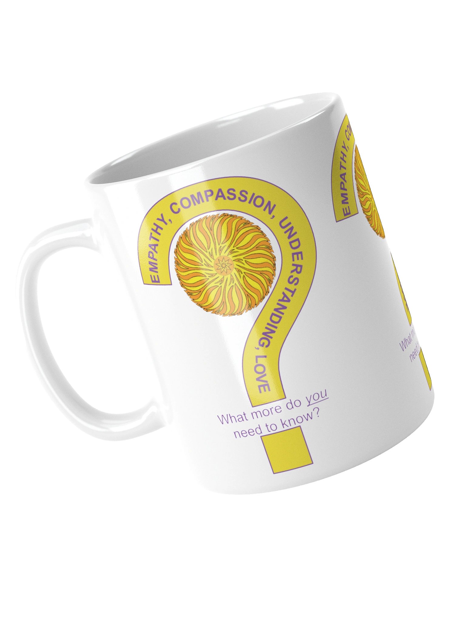 Inspirational mug: "Empathy, Compassion, Understanding, Love. What more do you need to know?" product image (10)