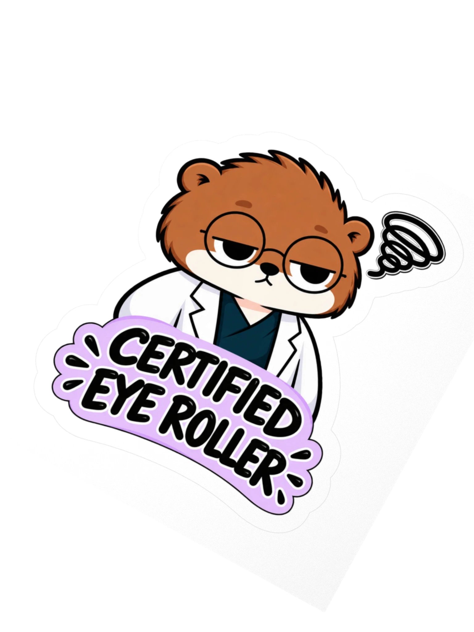 Sleepy Optometrist Certified Eye Roller Sticker product image (2)