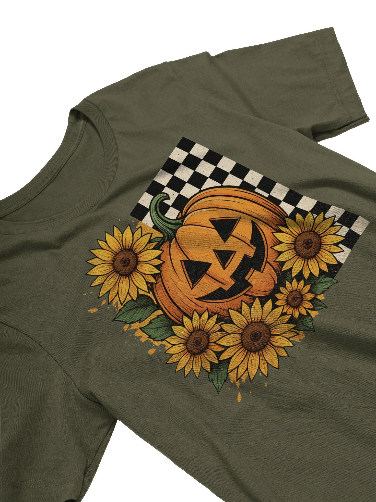 Floral Halloween Fall Pumpkin Tee Shirt product image (2)