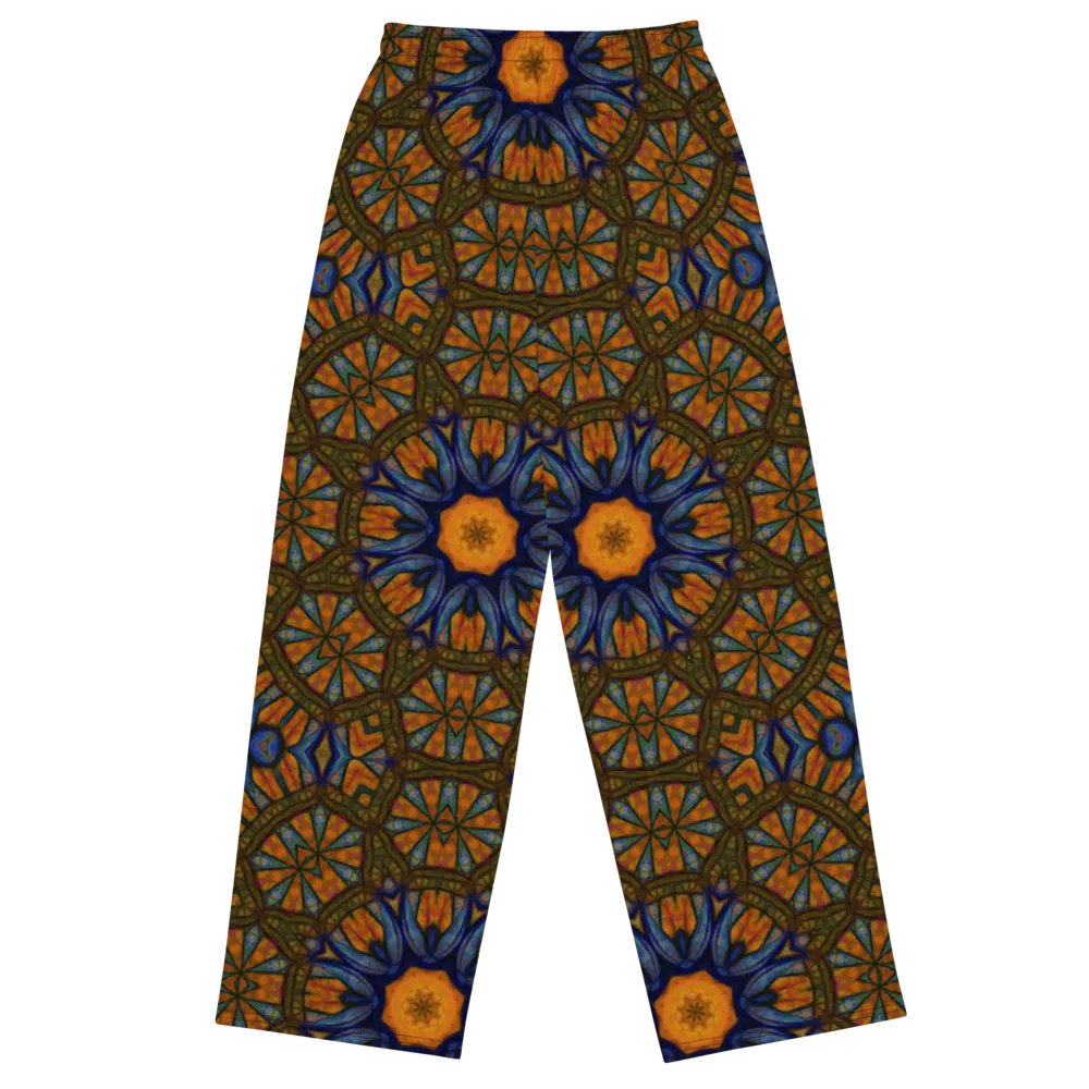 Orange and Blue Sketchy Kaleidoscope Wideleg Pants product image (8)