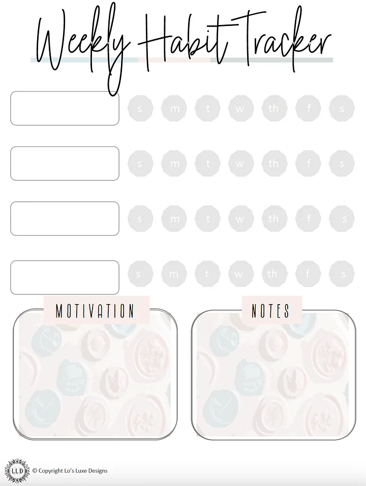 Vintage Inspired - Habit Tracker Bundle - 8.5x11 Printable product image (2)