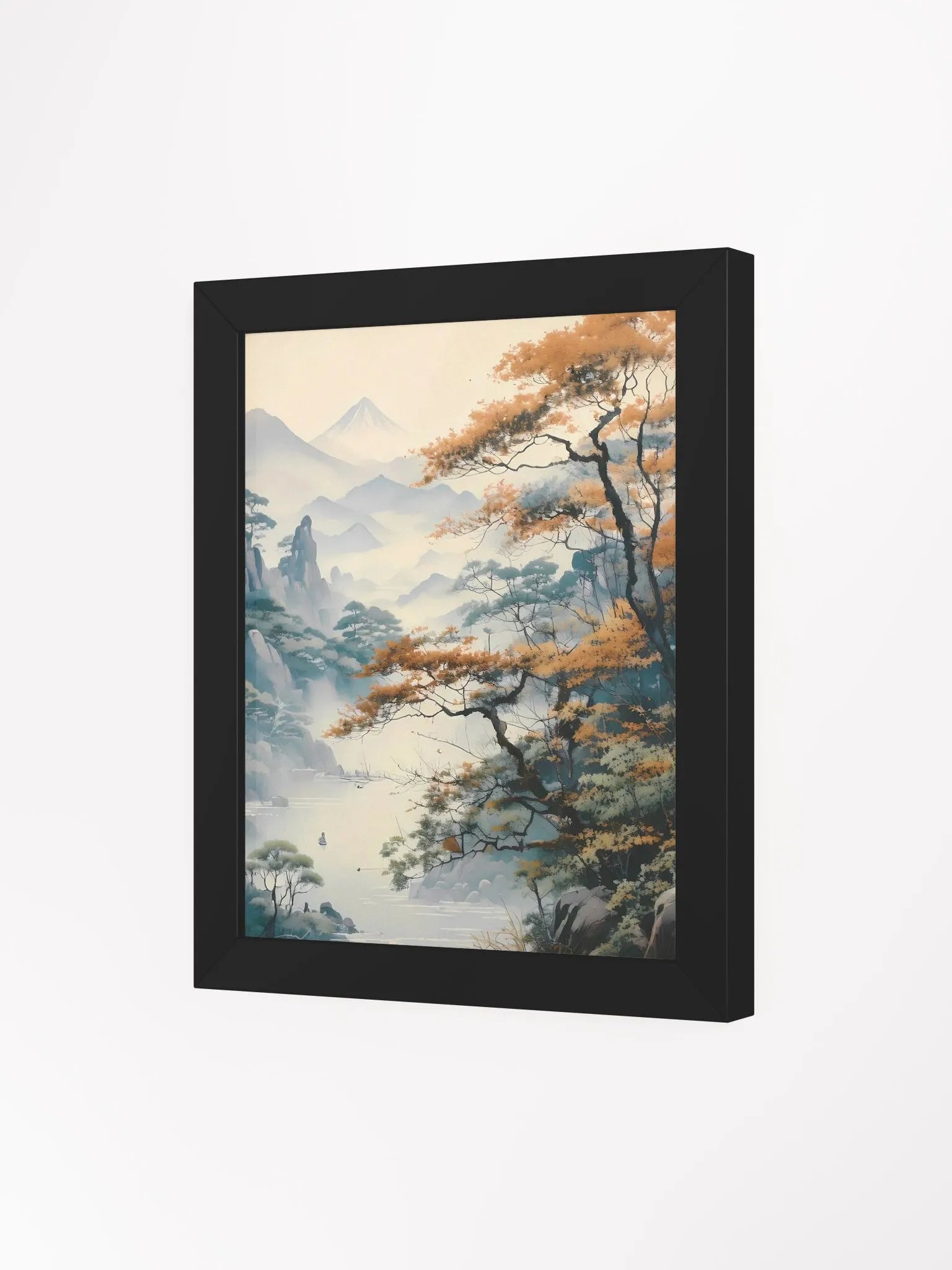 Mist Over the Mountains – Tranquil Japanese Landscape Art Print product image (2)