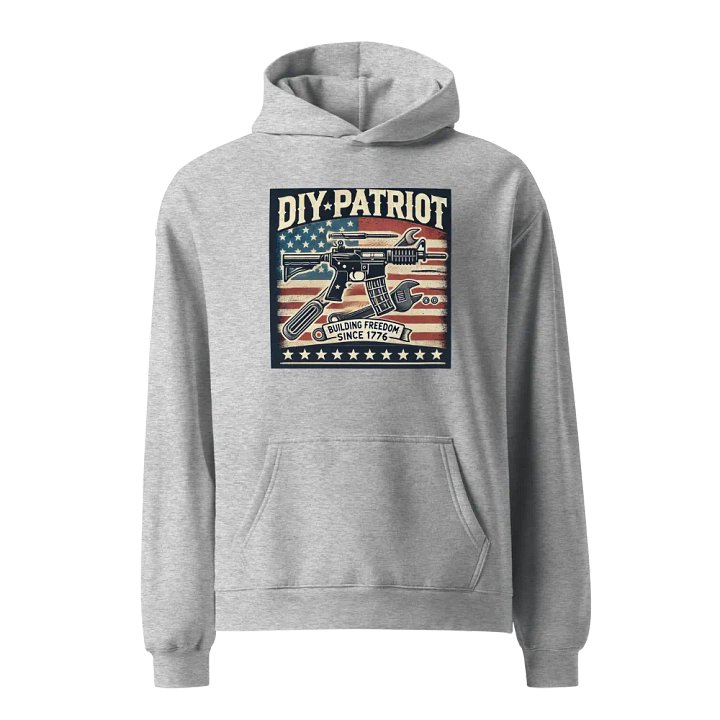 Premium Oversized Hoodie – “DIY Patriot: Building Freedom Since 1776” product image (4)