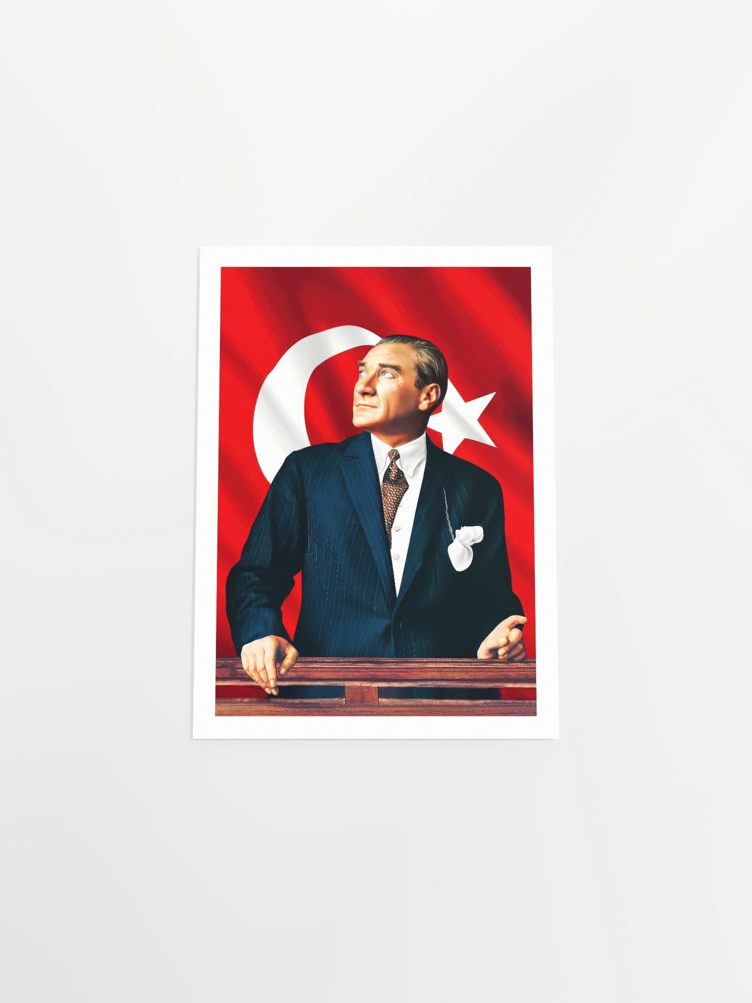 Ataturk Poster with border, Turkey art — Mustafa Kemal Ataturk print product image (10)