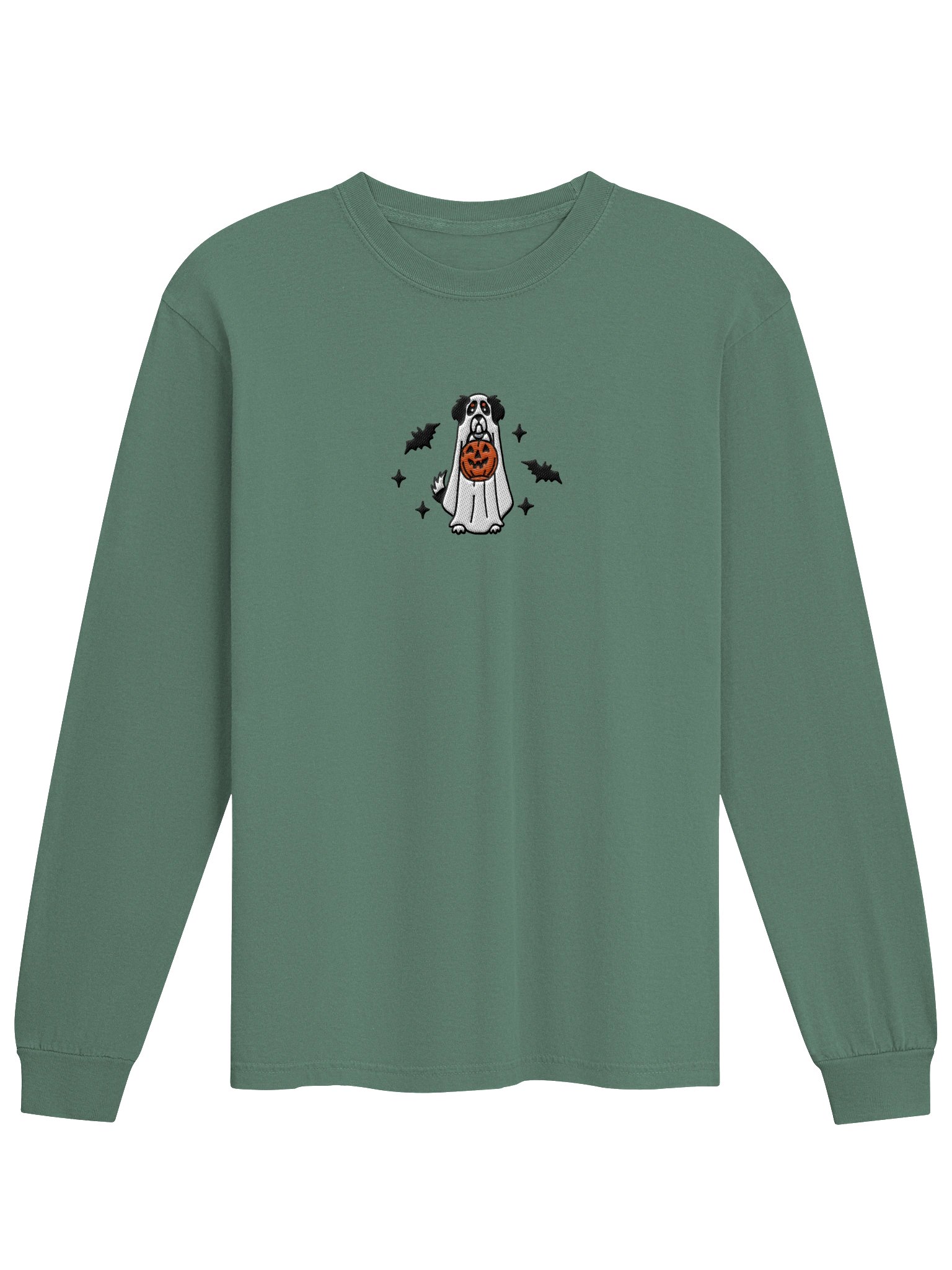 Halloween Bernese Mountain Dog Embroidered Long-sleeved T-Shirt product image (4)