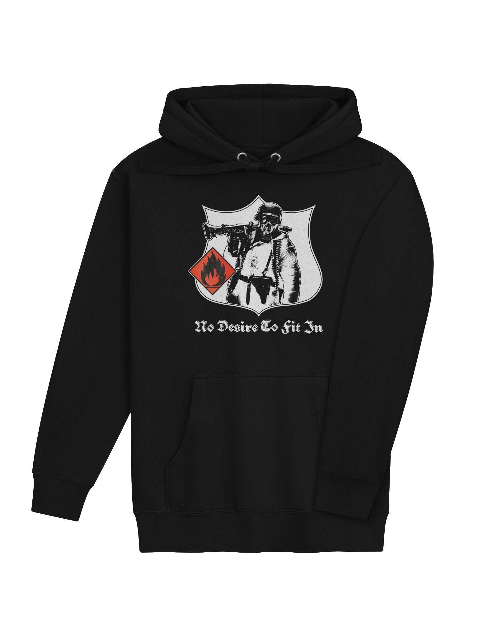 "NO DESIRE TO FIT IN" HOODIE BACKPRINT product image (4)