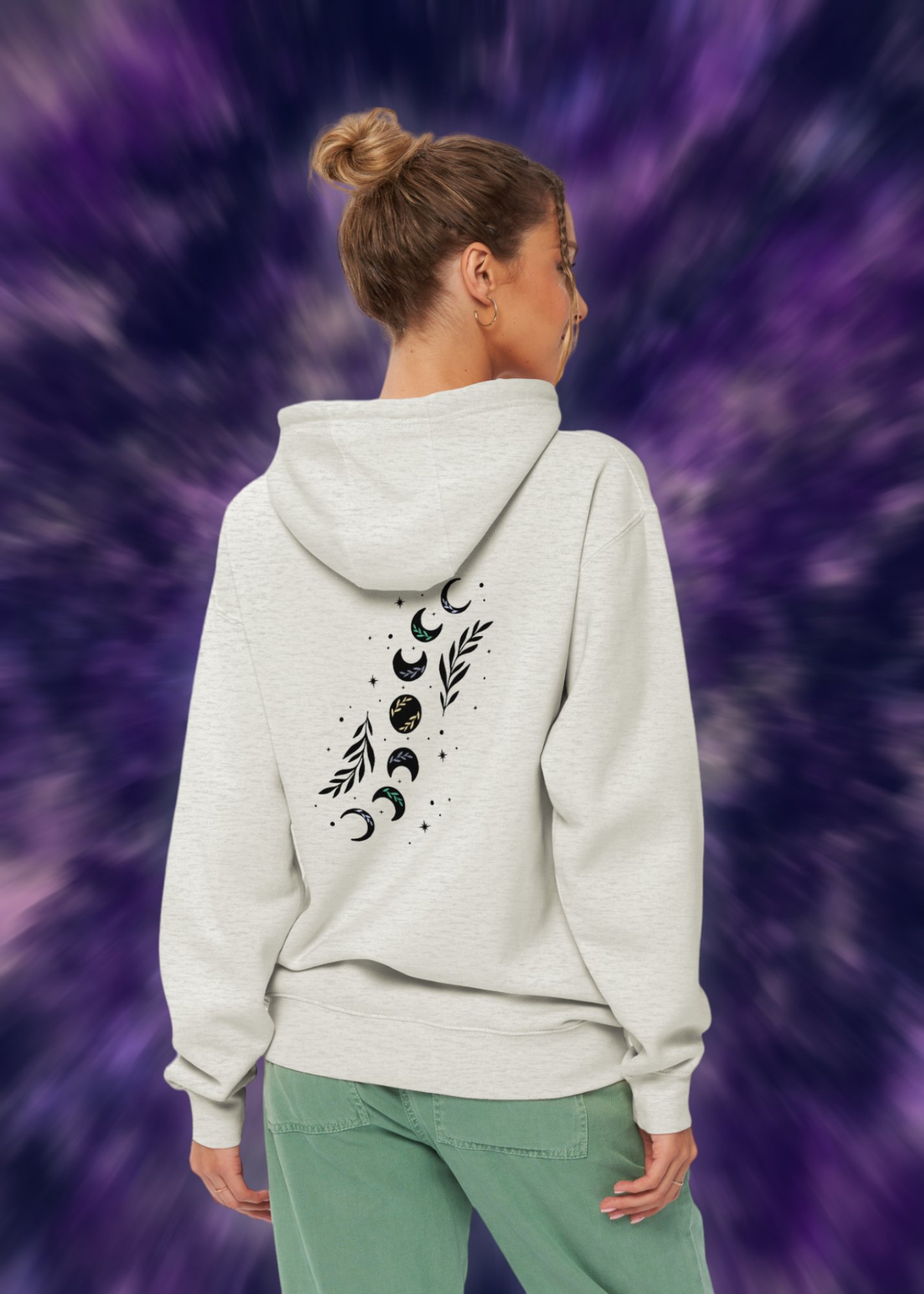 Celestial Blossom Crescent Hoodie Light product image (19)
