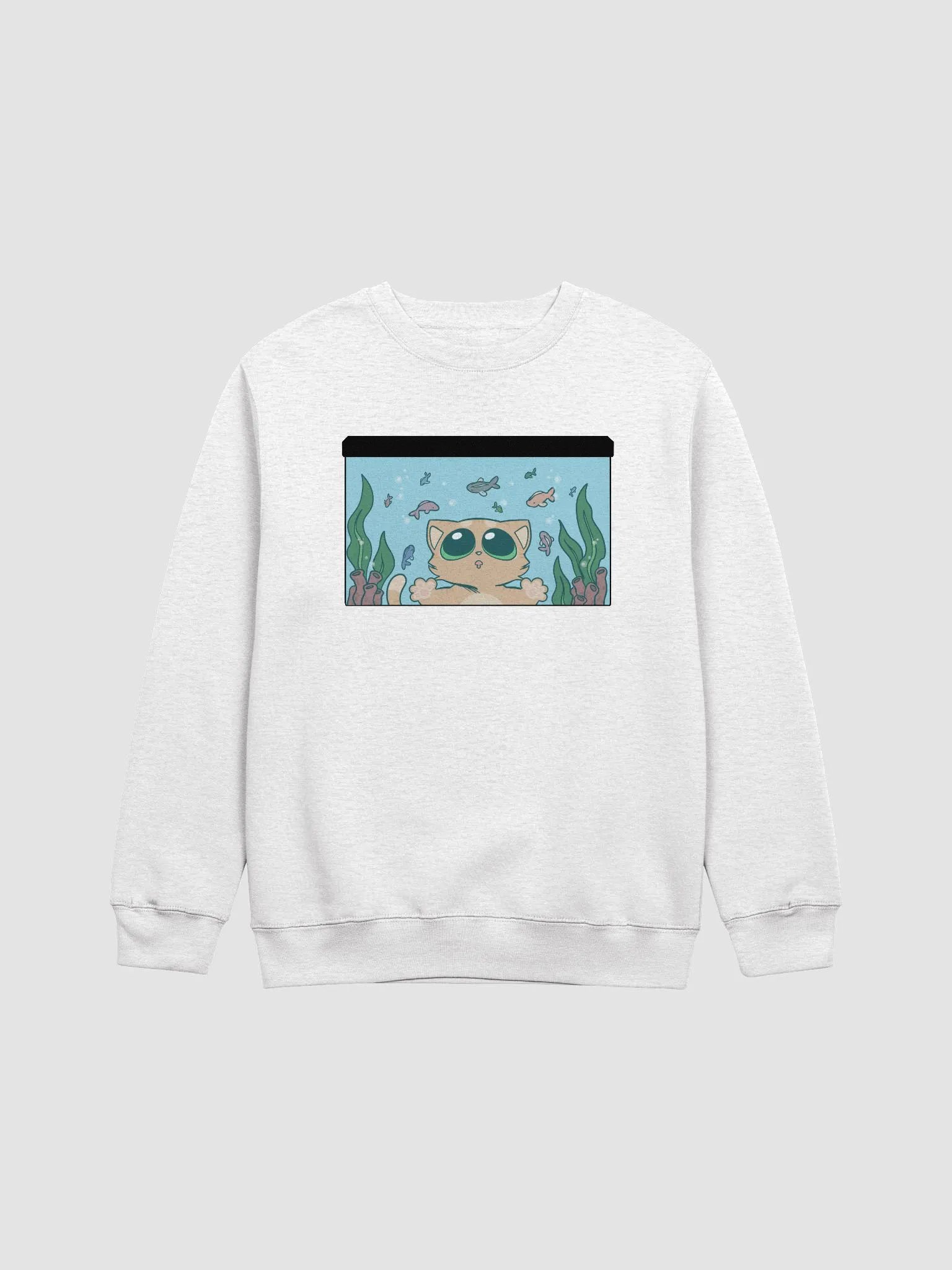 Fishing Feline Unisex Crewneck Sweatshirt product image (2)