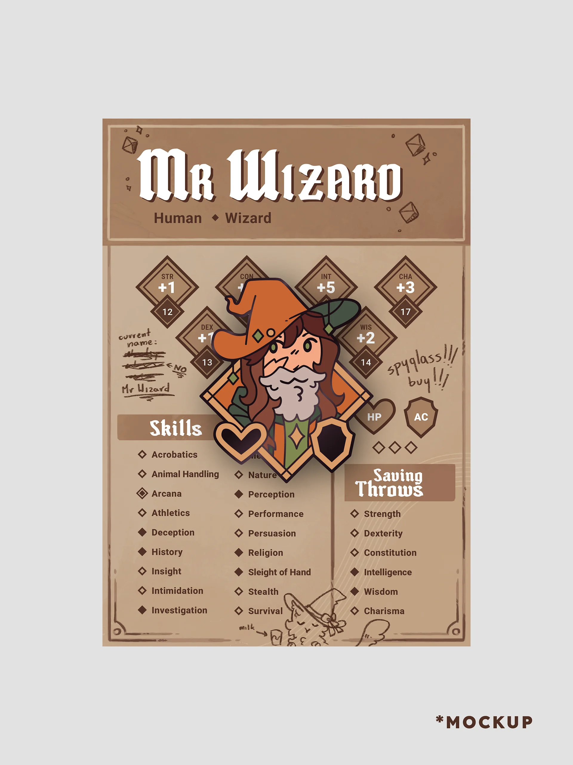 *PREORDER* Mister Wizard - Hard Enamel Pin product image (1)