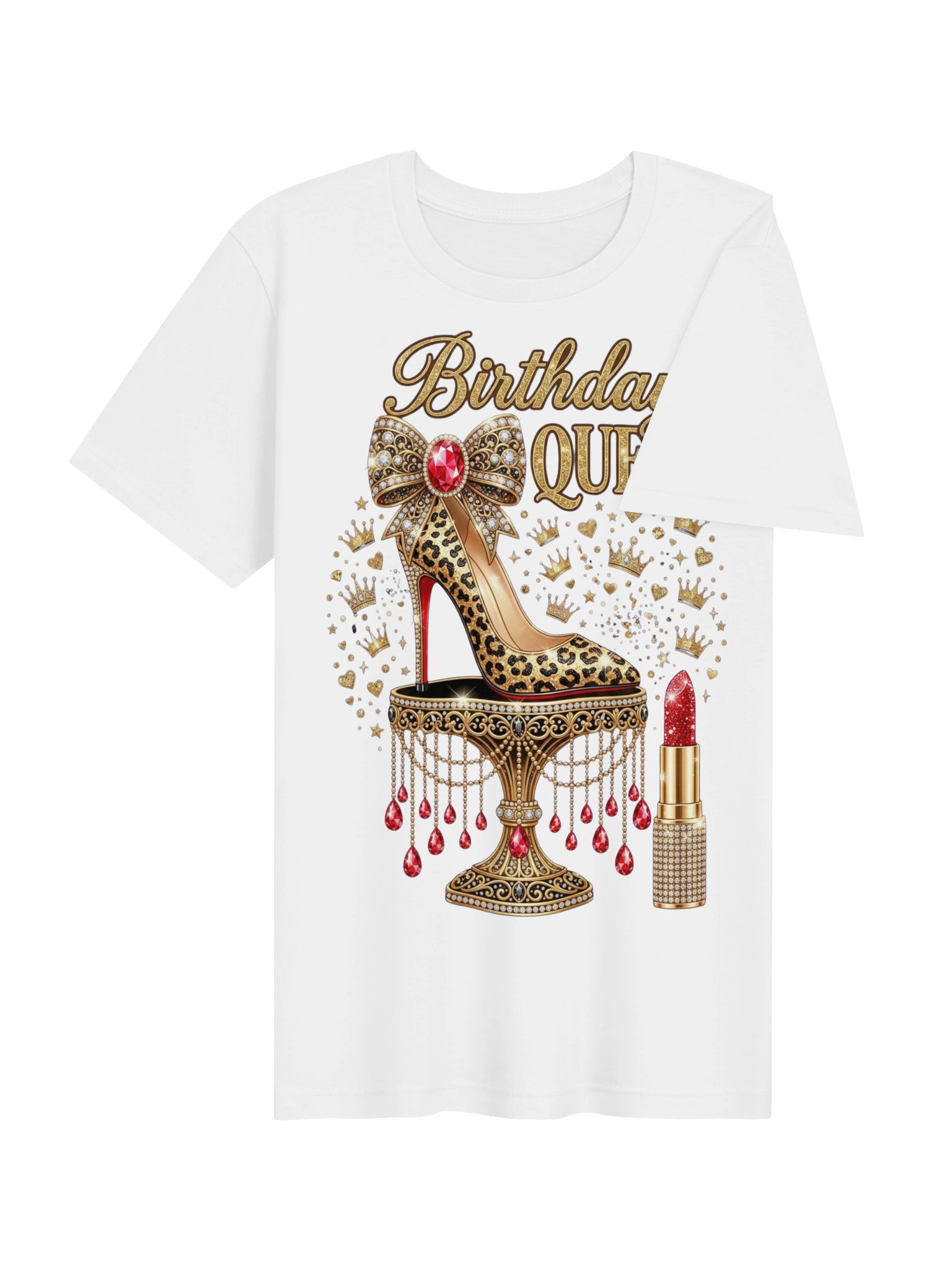 Glam Leopard Birthday Queen T-Shirt product image (45)