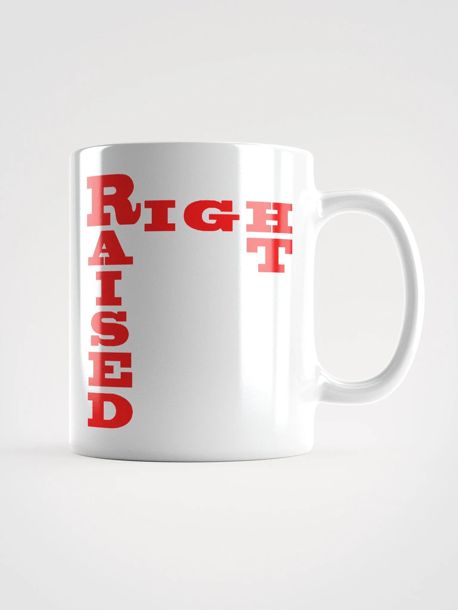 Raised Right White Mug product image (2)