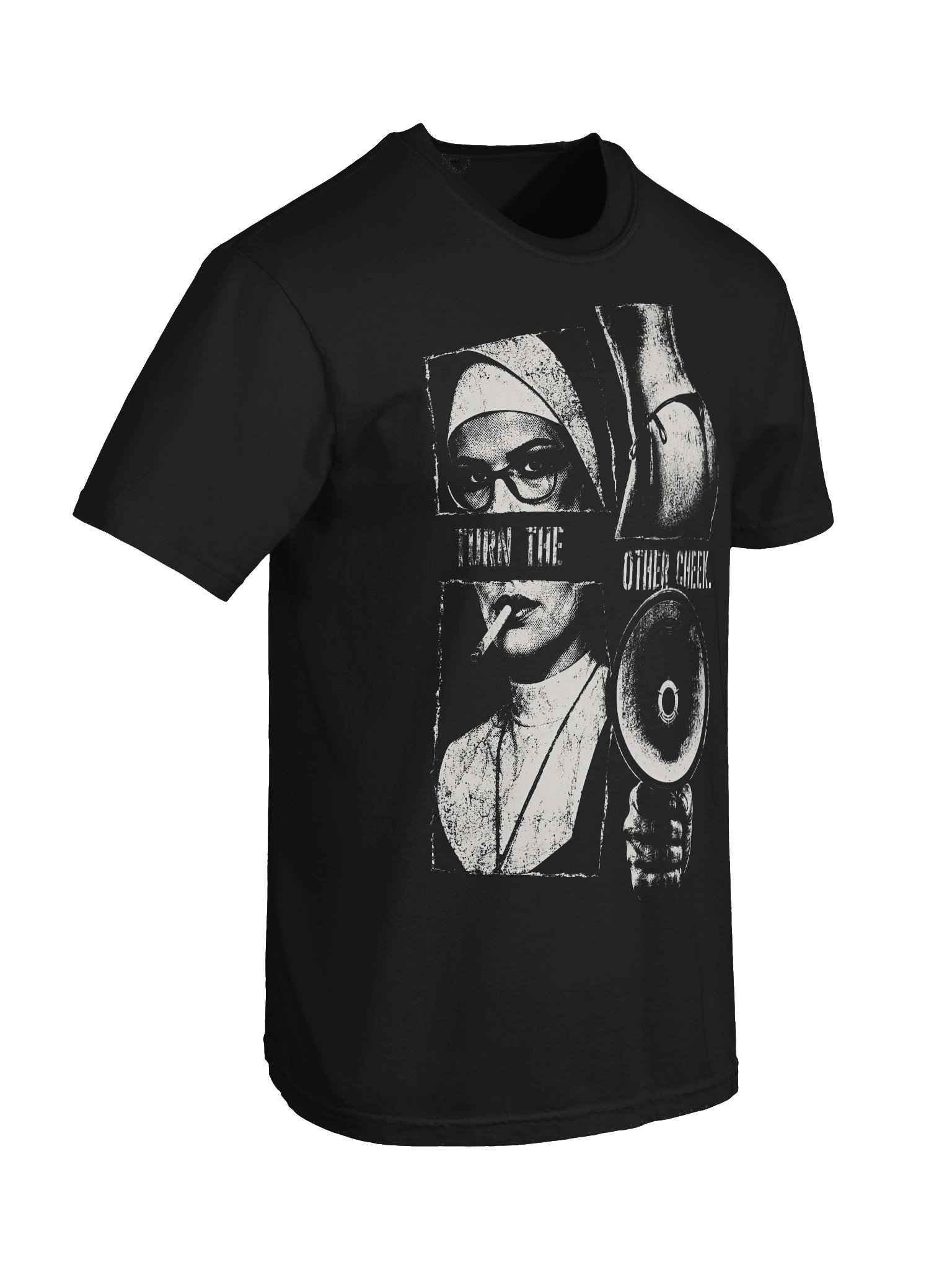 Turn the other cheek - Nun // Heavyweight Vintage Graphic Tee product image (4)