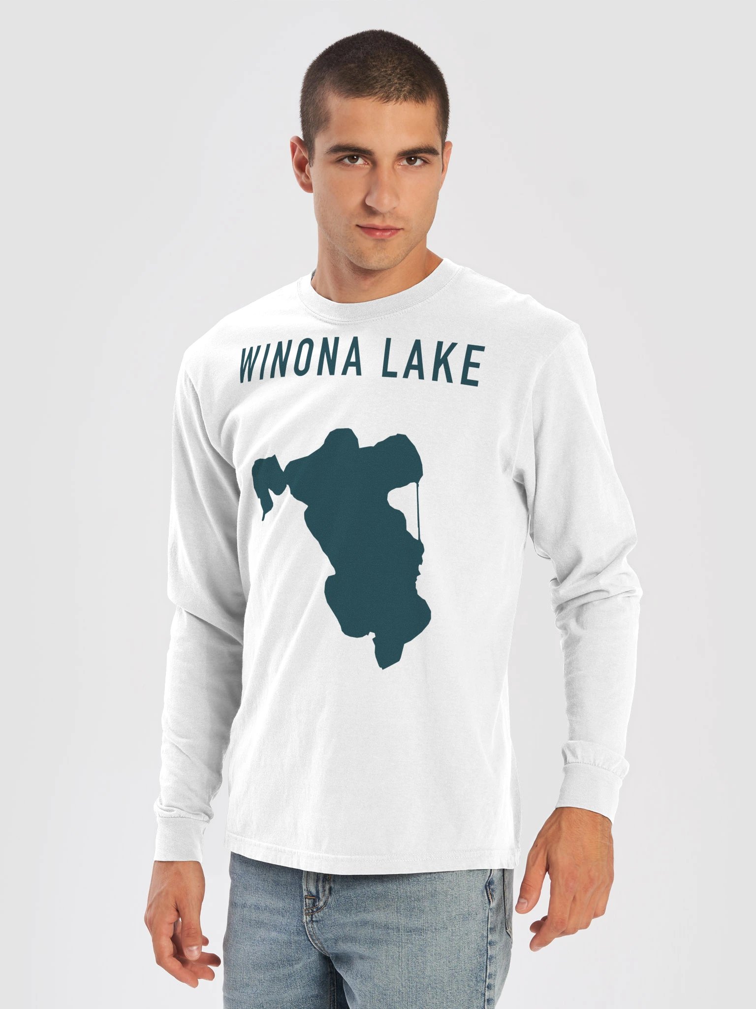 Lake Lines Comfort Colors Long Sleeve — Sunwashed product image (13)