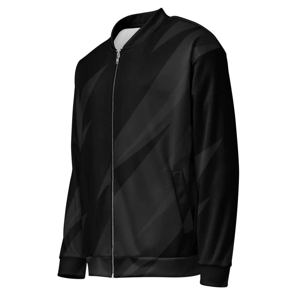 Shadowed Geometric Allure Bomber Jacket product image (7)