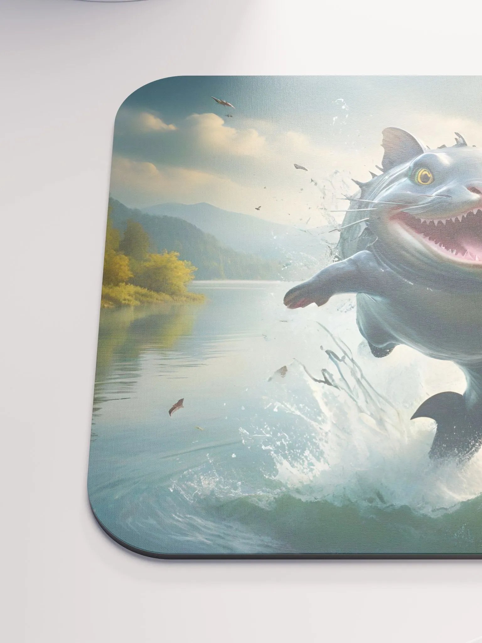 Whimsical Cat-Fish Mouse Pad product image (6)