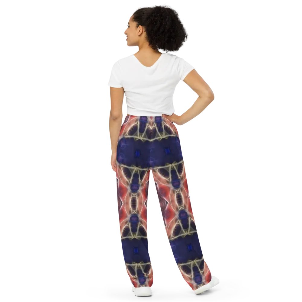 Peachy and Yellow Kaleidoscope Wideleg Pants product image (4)
