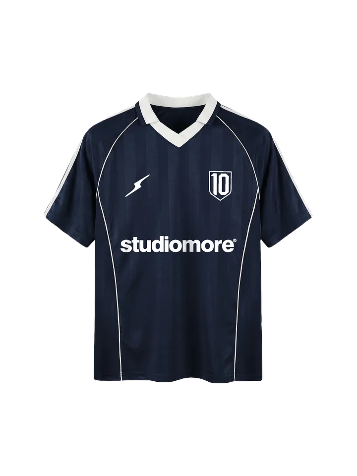 STUDIO MORE Striped Collar Soccer Jersey product image (1)