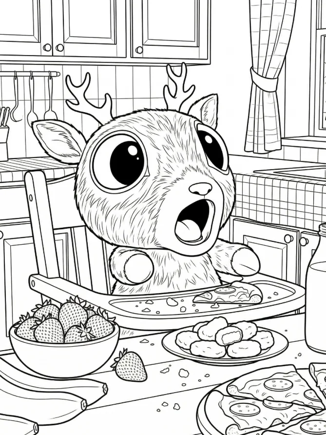 5 Free Baby Deer Coloring Pages! product image (2)