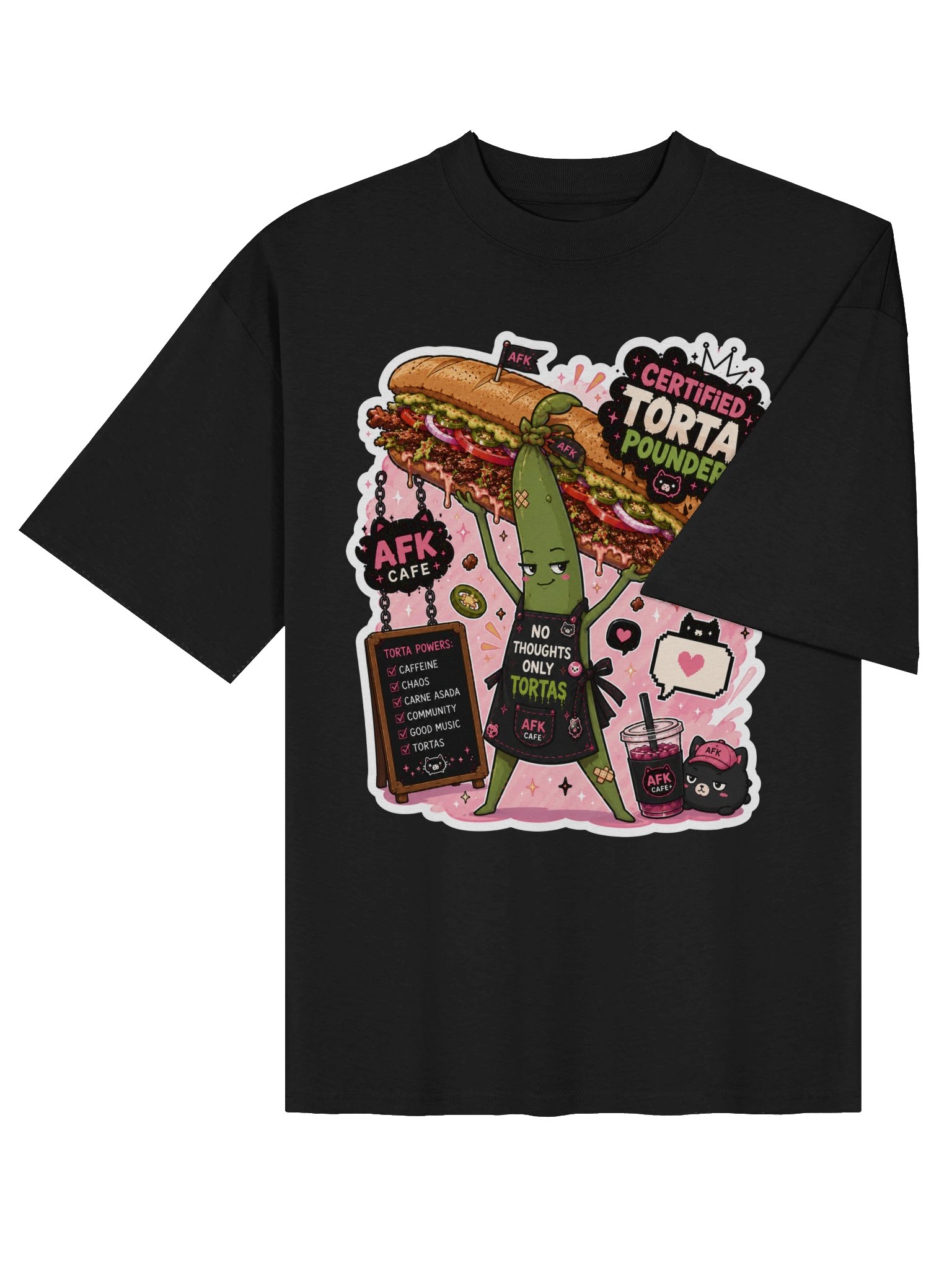 Rico Sausage: Certified Torta Pounder | AFK Cafe Tee product image (17)