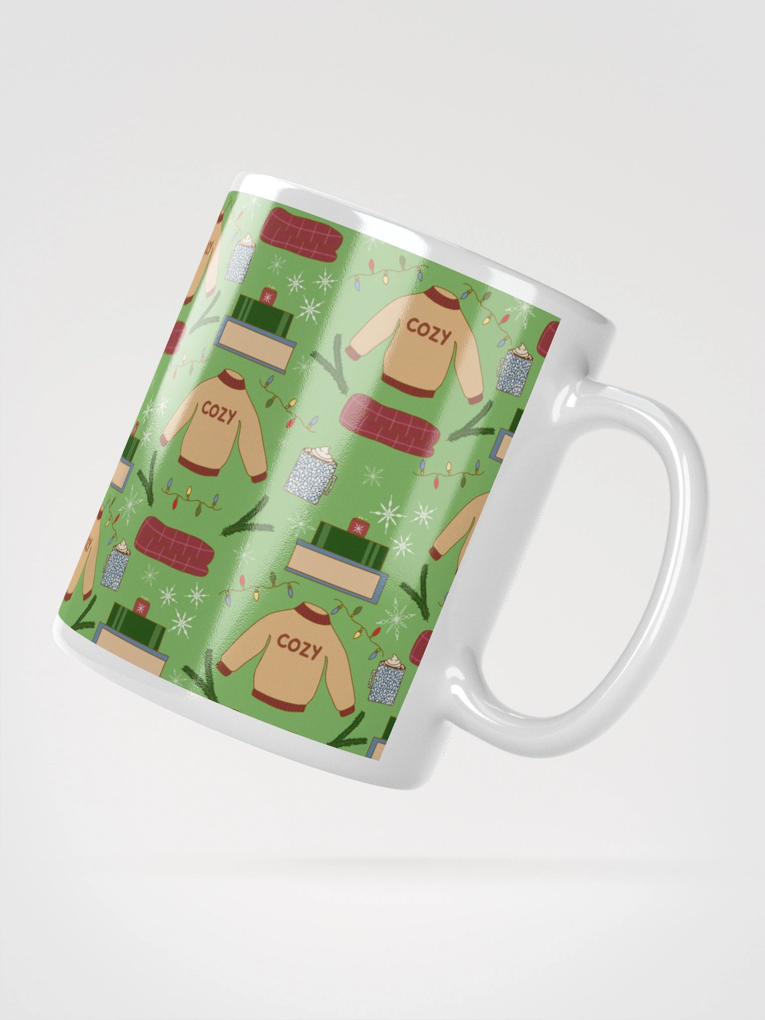 Cozy Winter Pattern Mug in Green product image (4)