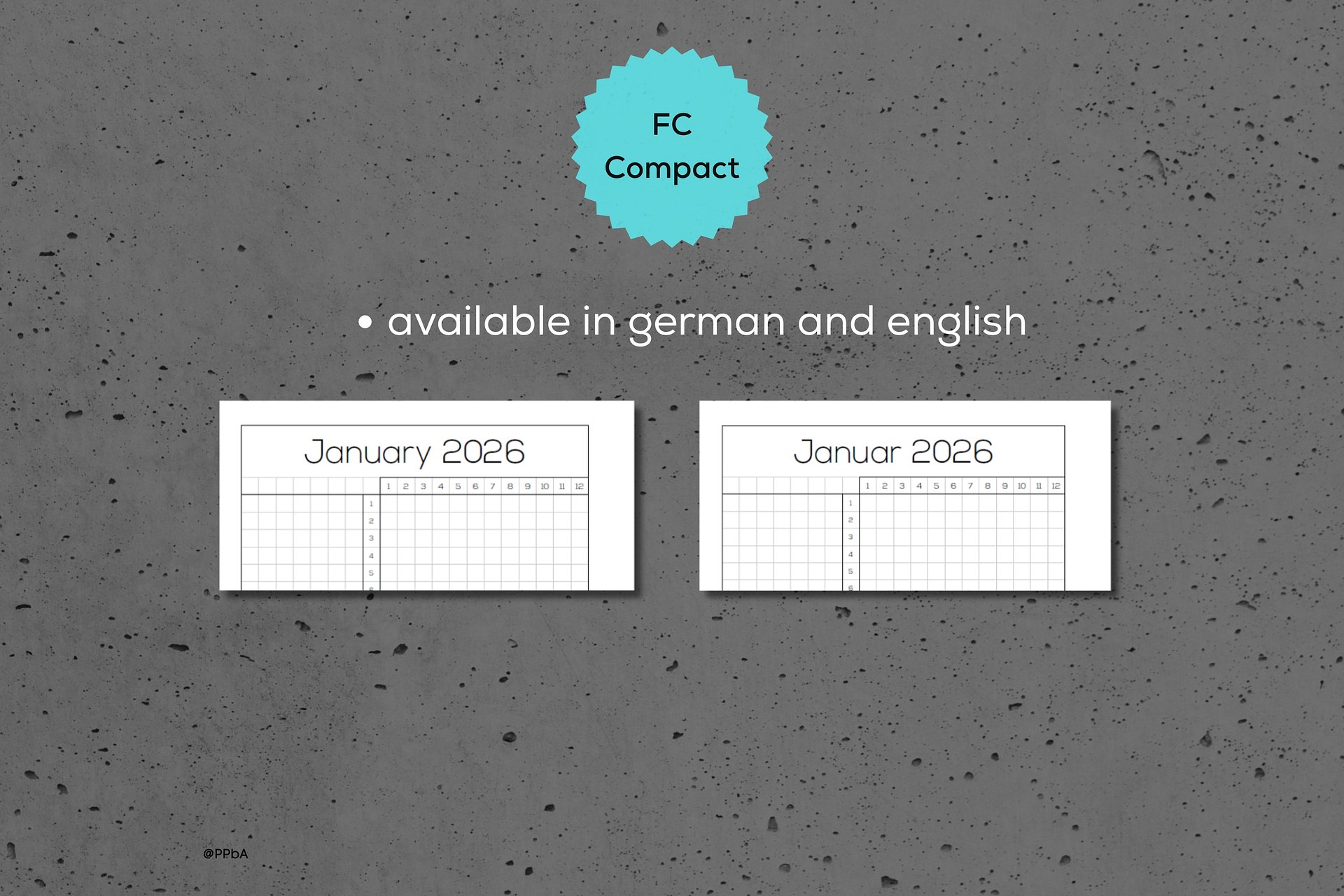monthly habit tracker - FC Compact - 2026 product image (3)