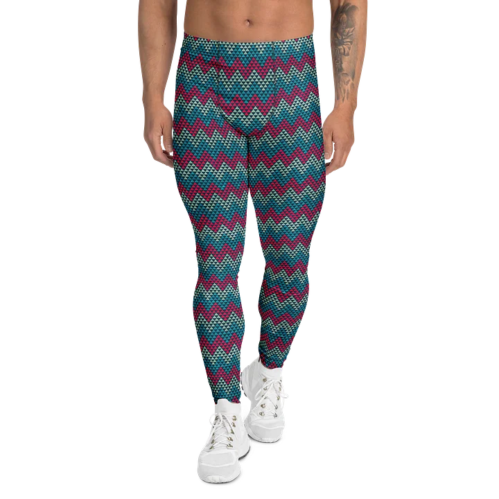 Colorful Zigzag Triangle Pattern Men's Leggings product image (1)