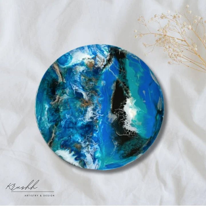 Earth's Ocean Inspired | Wall Art | Wall Decor | Resin-Wood product image (2)