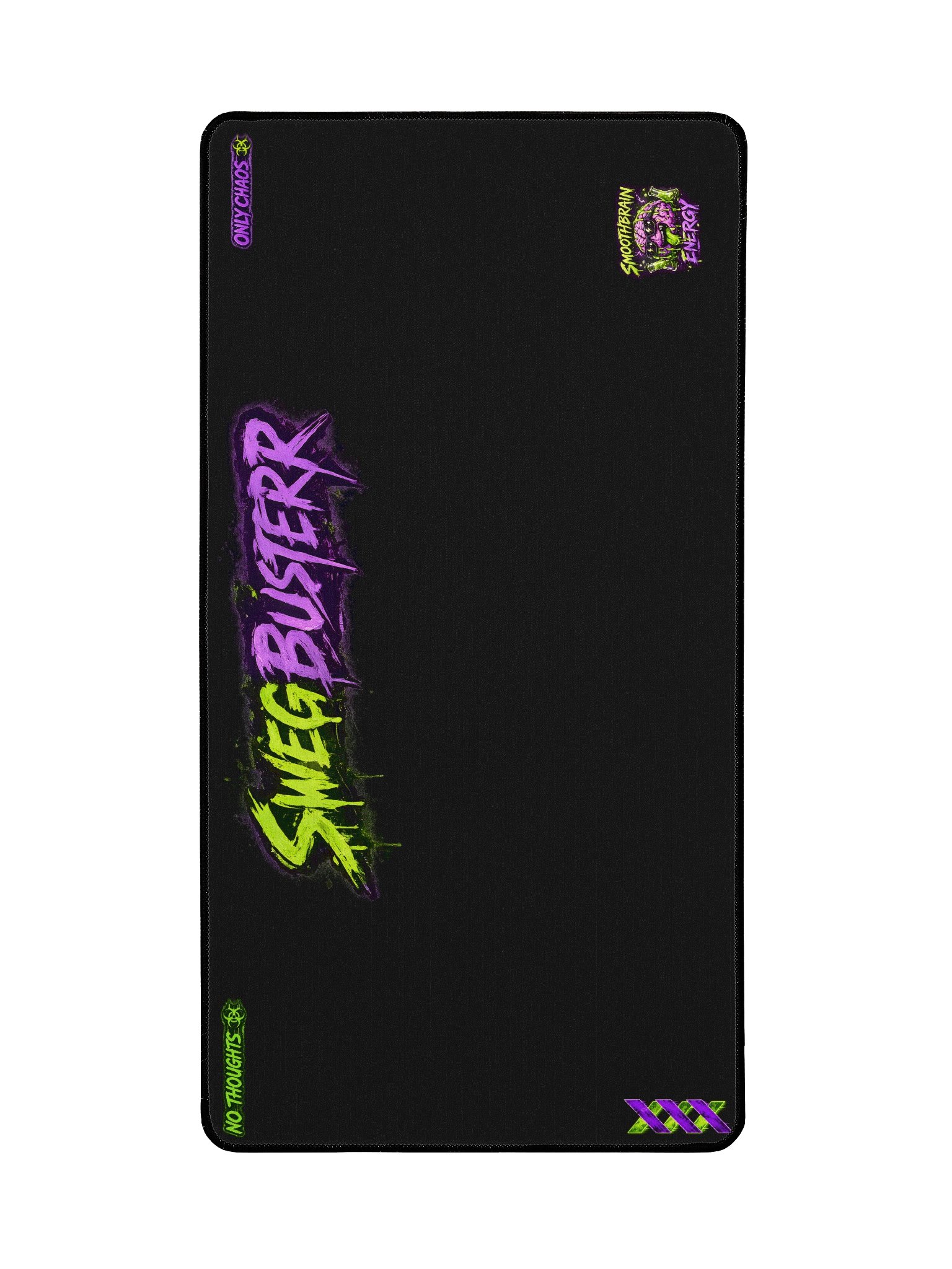 SWEG BUSTERR BLACK Neon Graffiti Desk Mat (15.5 x 31.5 in) product image (2)