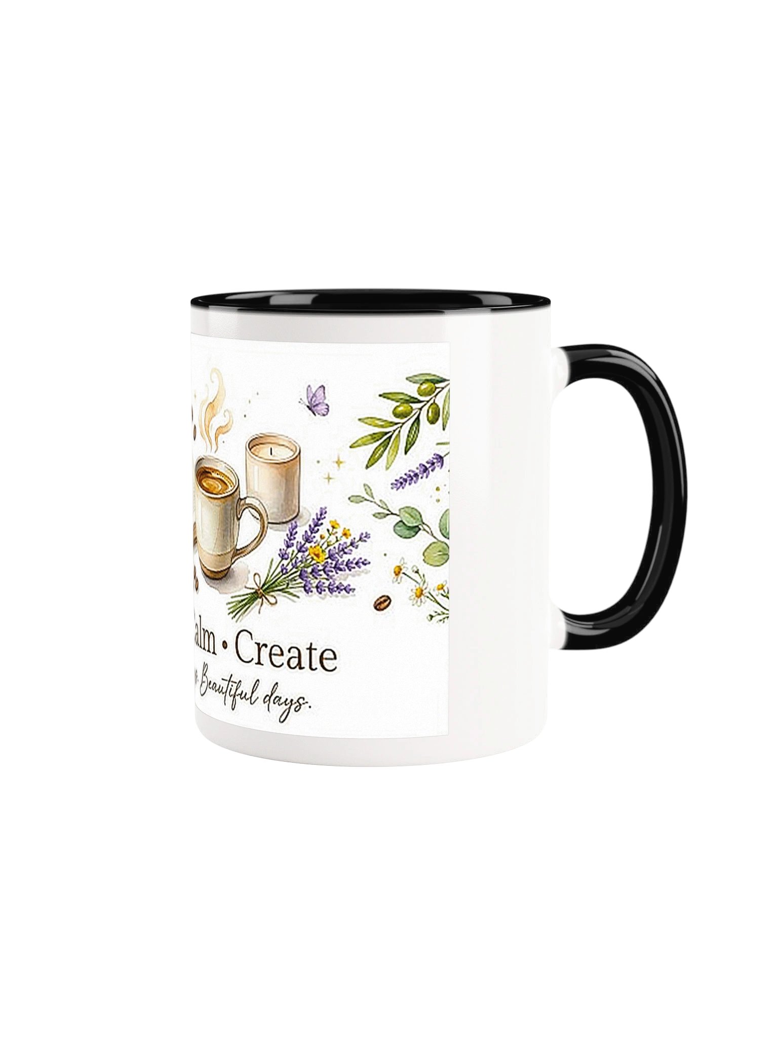 Slow Mornings Aesthetic Coffee and Book Accent Mug product image (1)