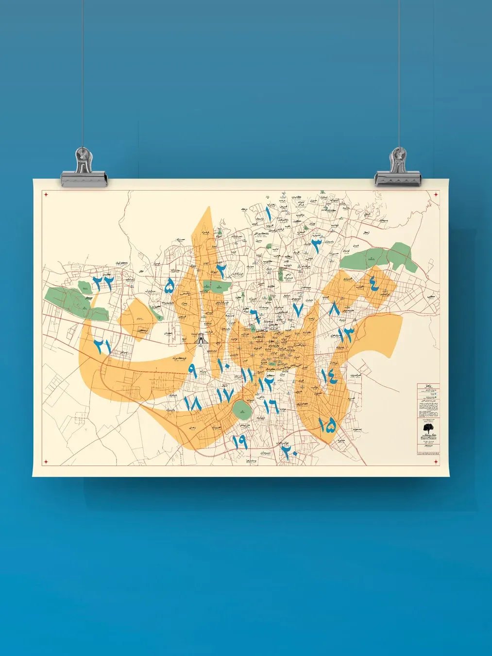 Tehran Decorative and Interactive Map product image (1)