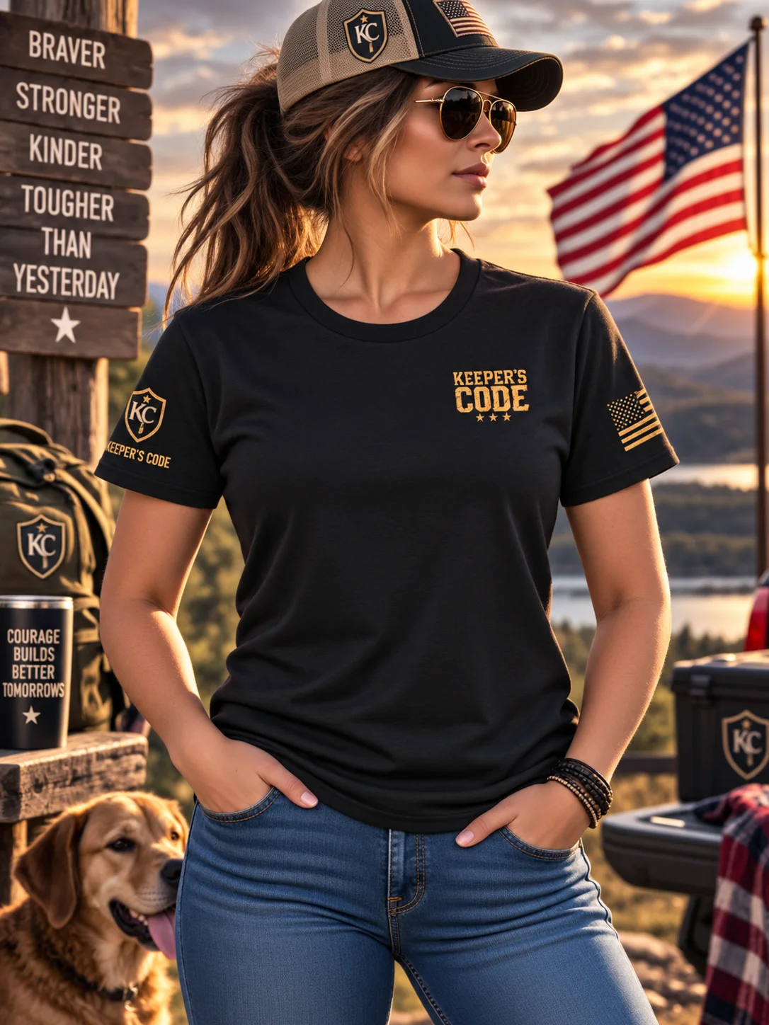 Keeper’s Code™ Women’s CODE 07 Courage Harder Path T-Shirt product image (1)