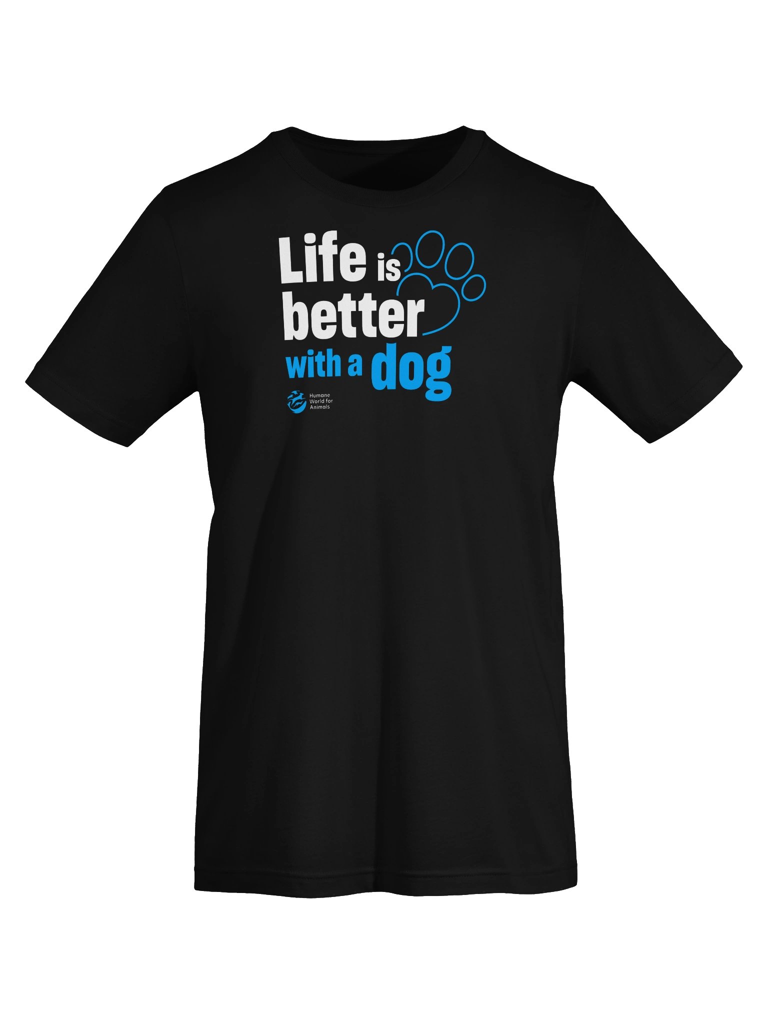 Life is better with a dog - typographic - T-shirt product image (2)