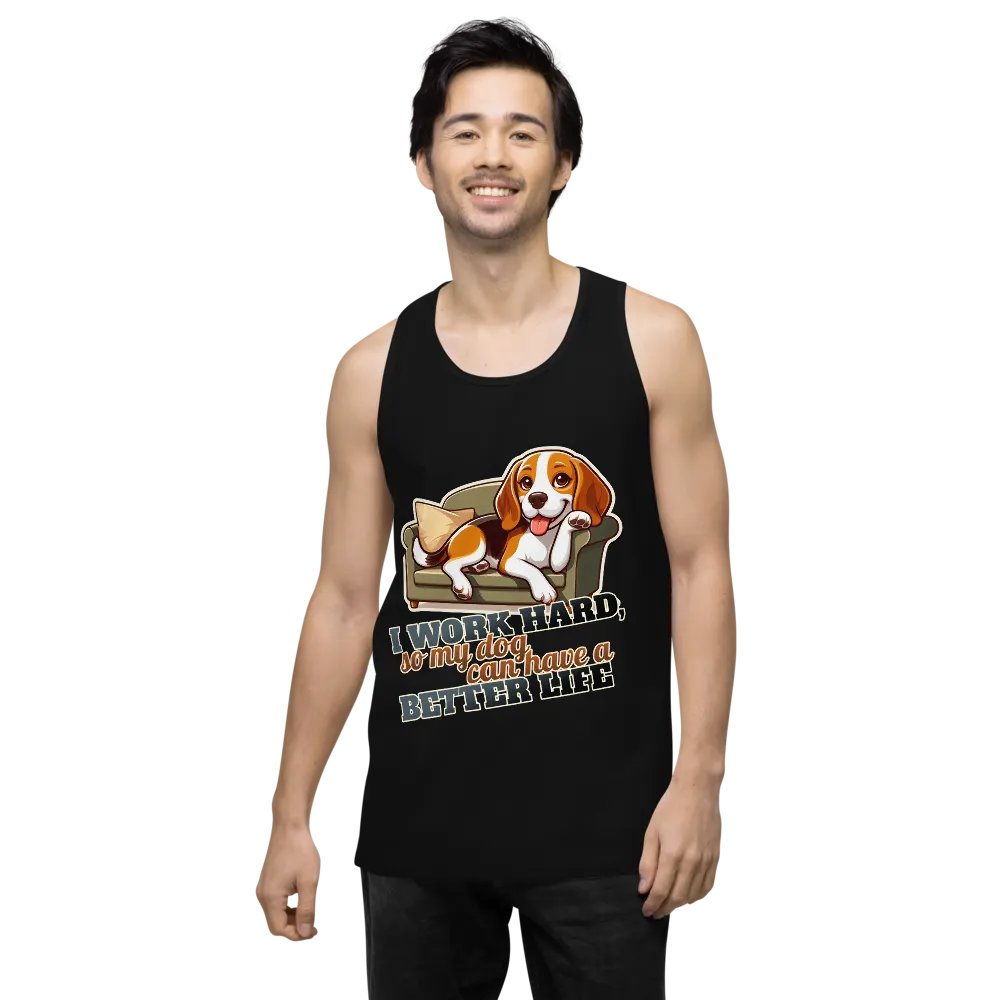 Work Hard - Beagle sofa - Tank top product image (9)