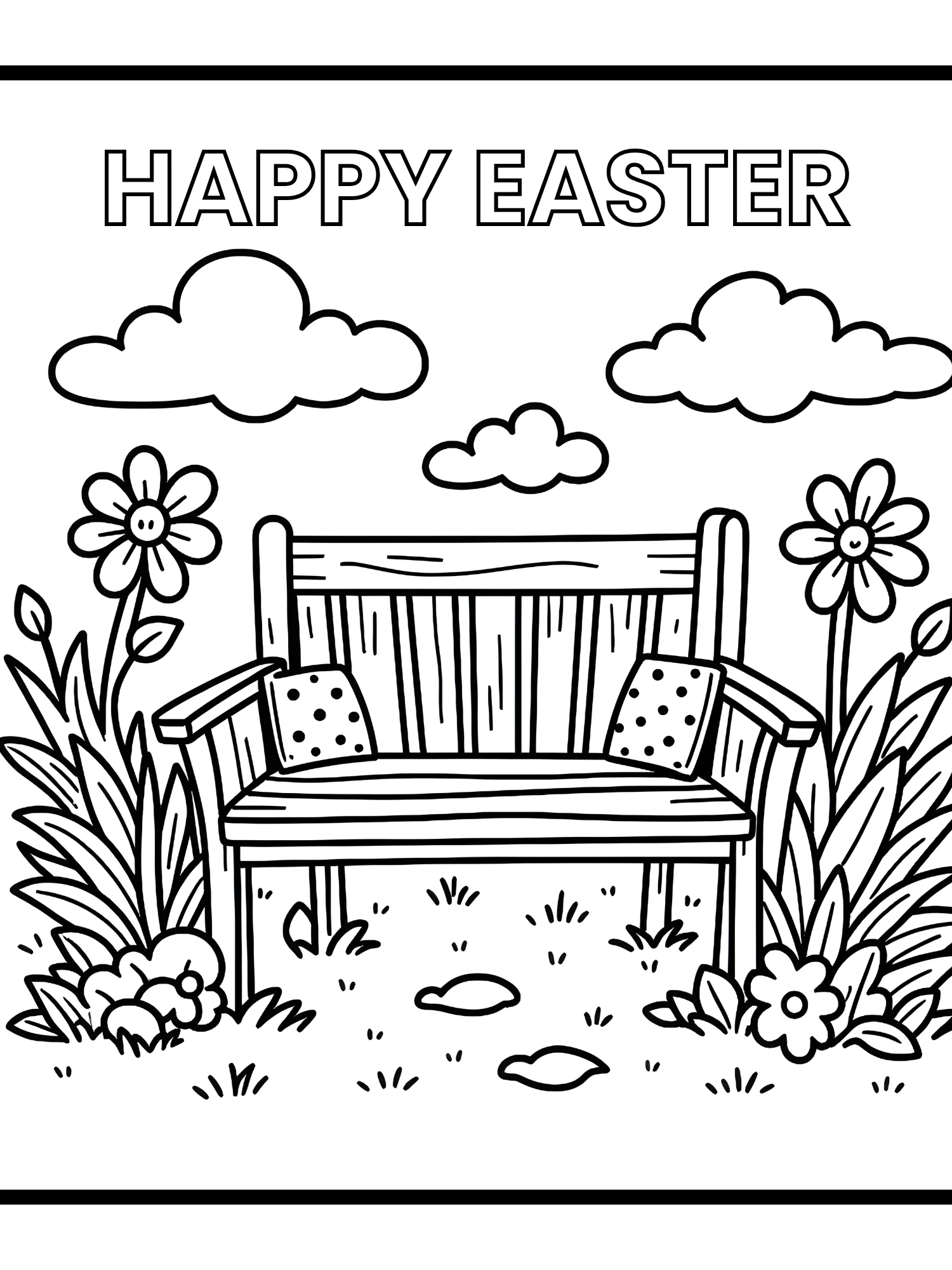 Free Spring Coloring Pages for Kids product image (1)