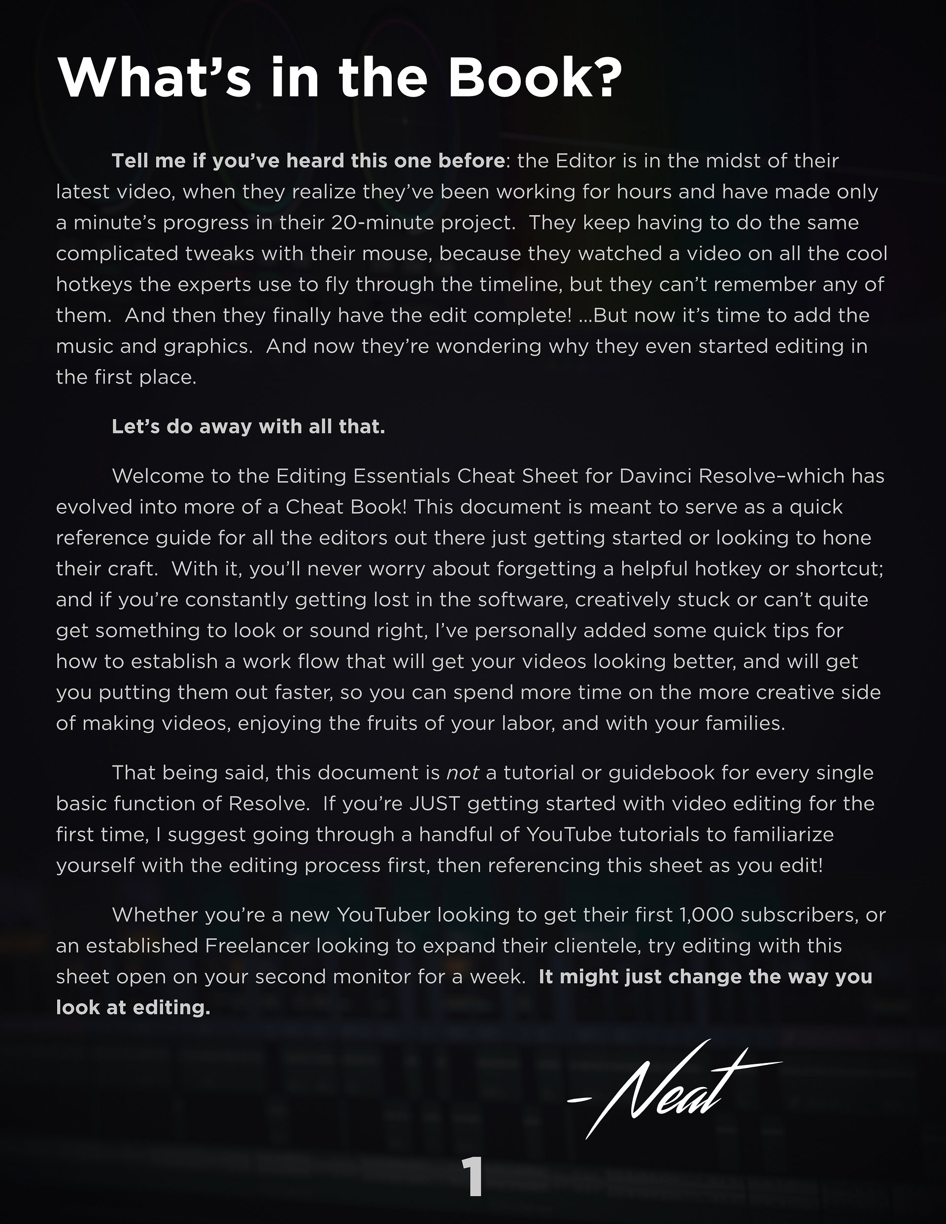 The Editing Essentials Cheat Sheet and Guidebook for Davinci Resolve (+Plugins!) product image (3)