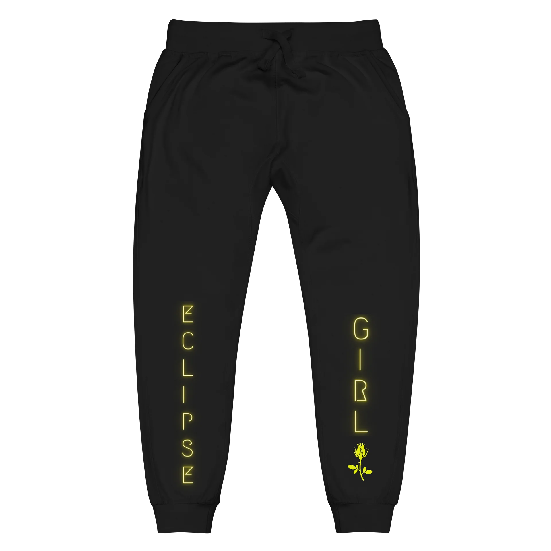 Solar Flare “Eclipse Girl” Women’s Neon Yellow Luxury Joggers product image (1)