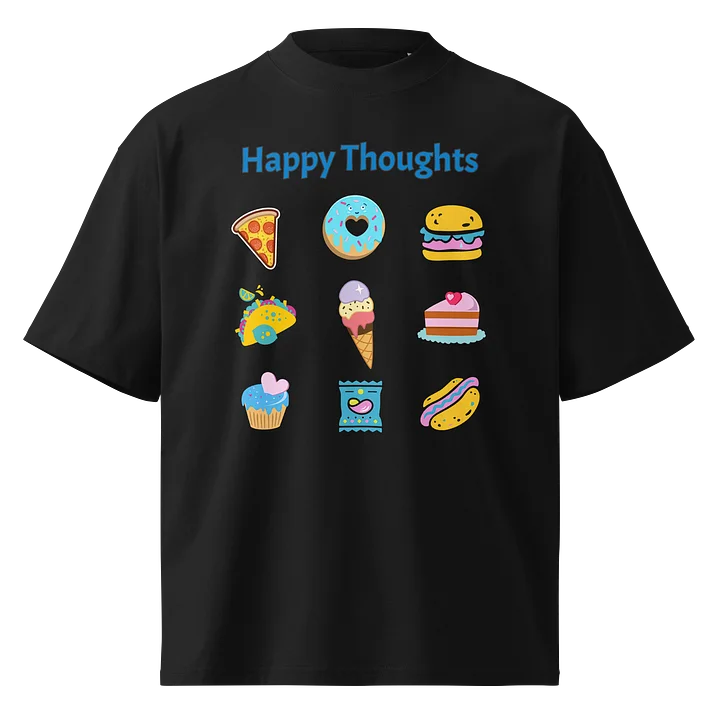 Happy Thoughts - Junk Food Lover - Stanley/Stella Unisex Organic Oversized T-Shirt SATU020 product image (2)