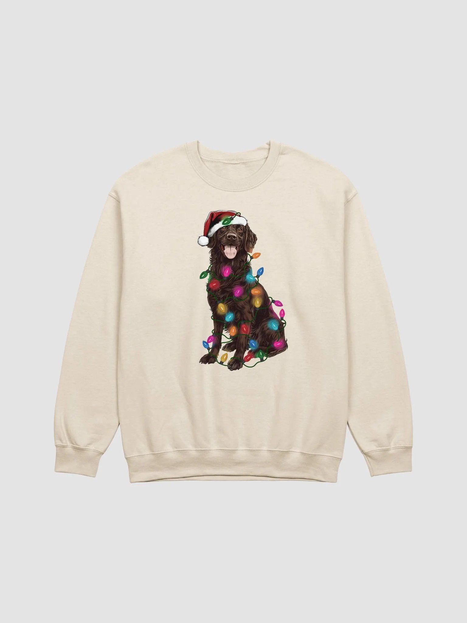Funny Flat-Coated Retriever(Brown) Christmas Sweatshirt product image (22)