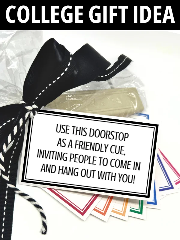 College Dorm Room Doorstop Gift Tags product image (1)