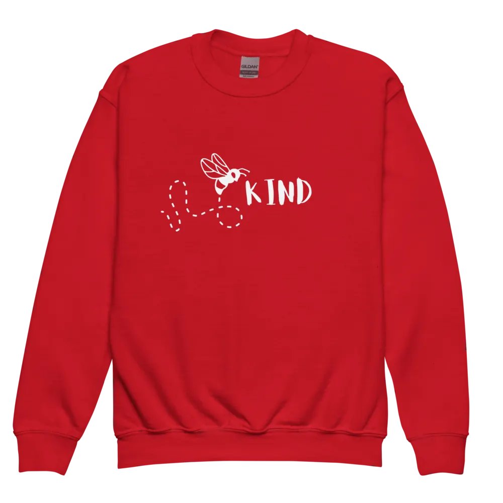 “Bee Kind” Unisex Youth Crew Neck Sweatshirt product image (1)