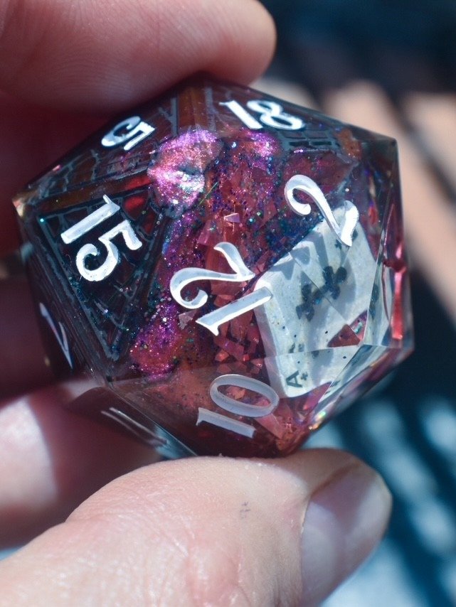 The Gambler’s Edge - 30mm Dragon Egg Geode D20 product image (2)