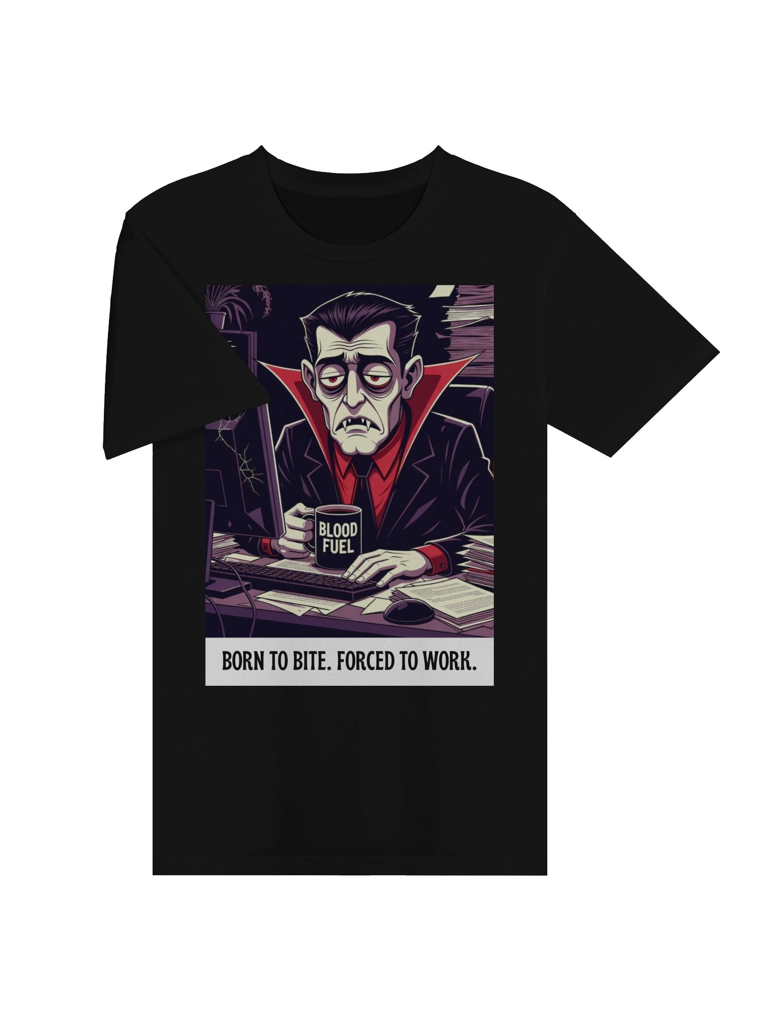 Blood Fueled Corporate Vampire Shirt – Gothic Streetwear Apparel product image (3)