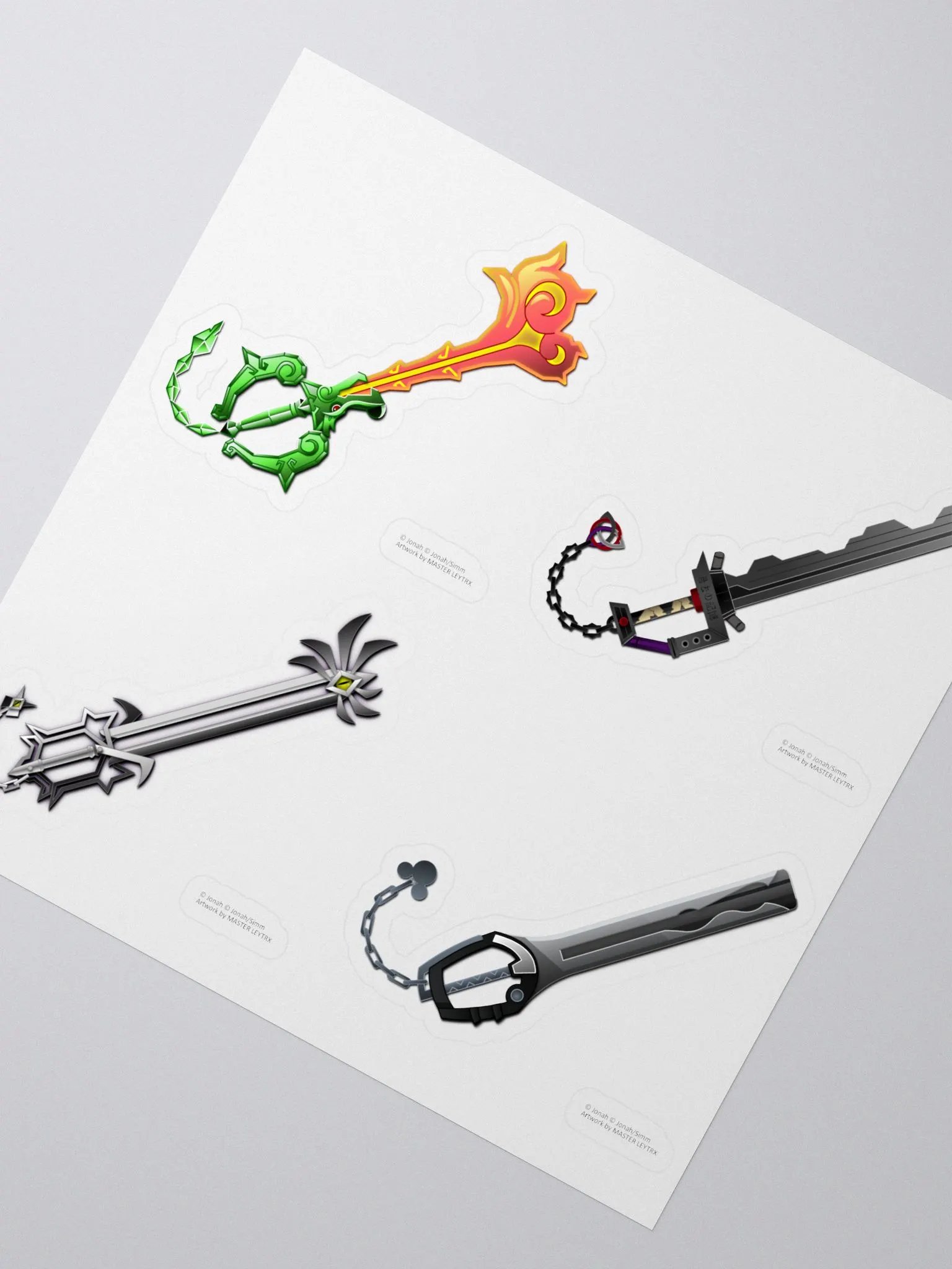 Custom Keyblade Sticker Sheet 8 - Neo Unicornis (2) product image (2)