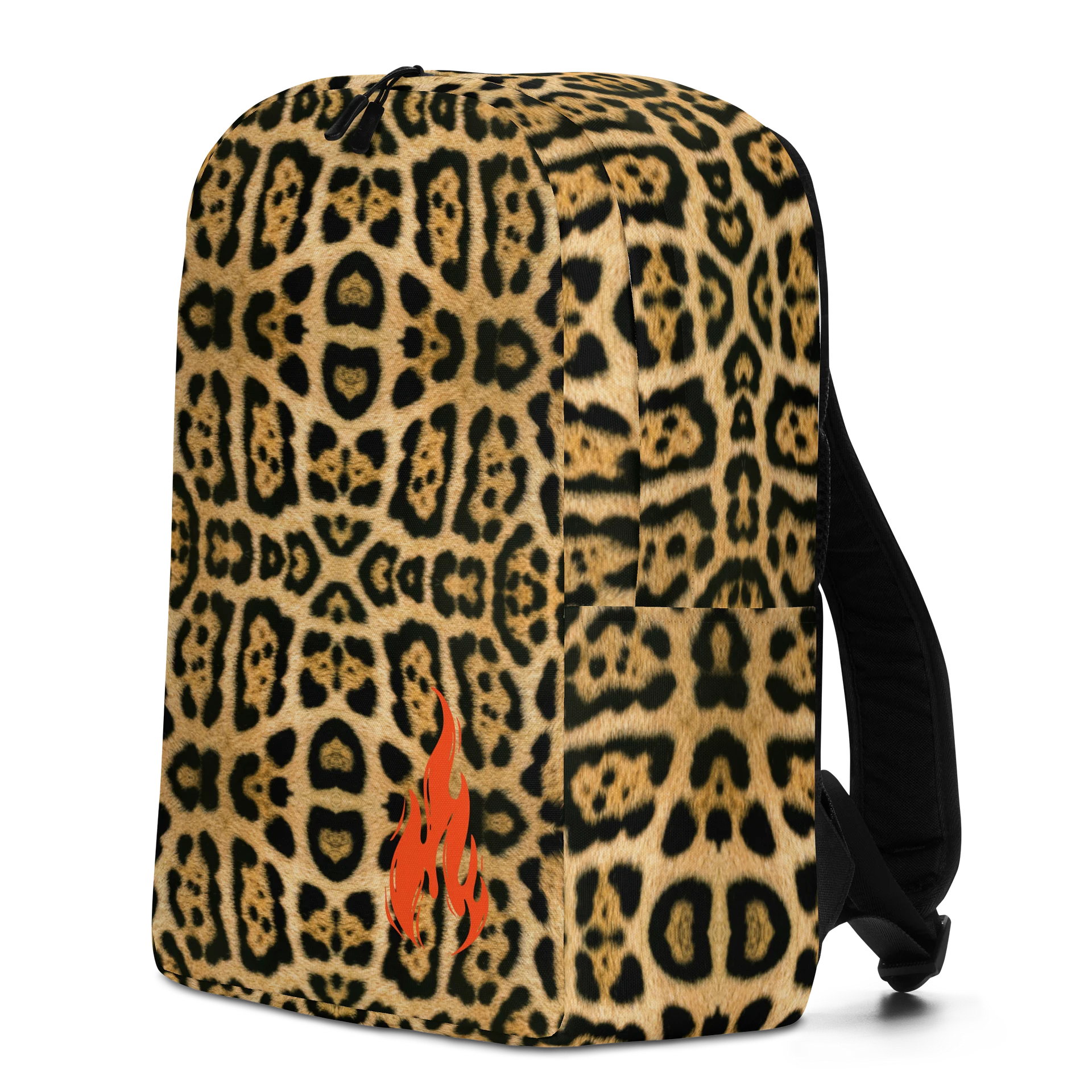 Fire logo Leopard Print All-Over Backpack product image (2)